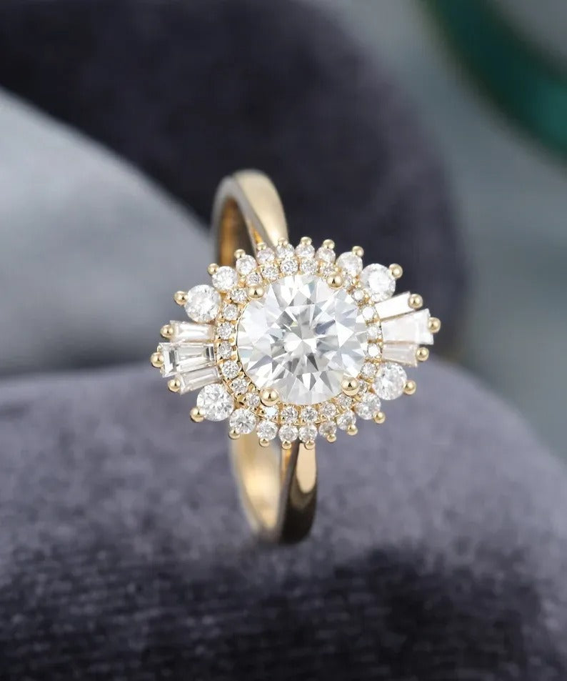 2.05 Ct Lab Grown Round Diamond Ring 14k Rose Gold E-F Color VVS1 VS1 IGI Certified Beautiful Ring