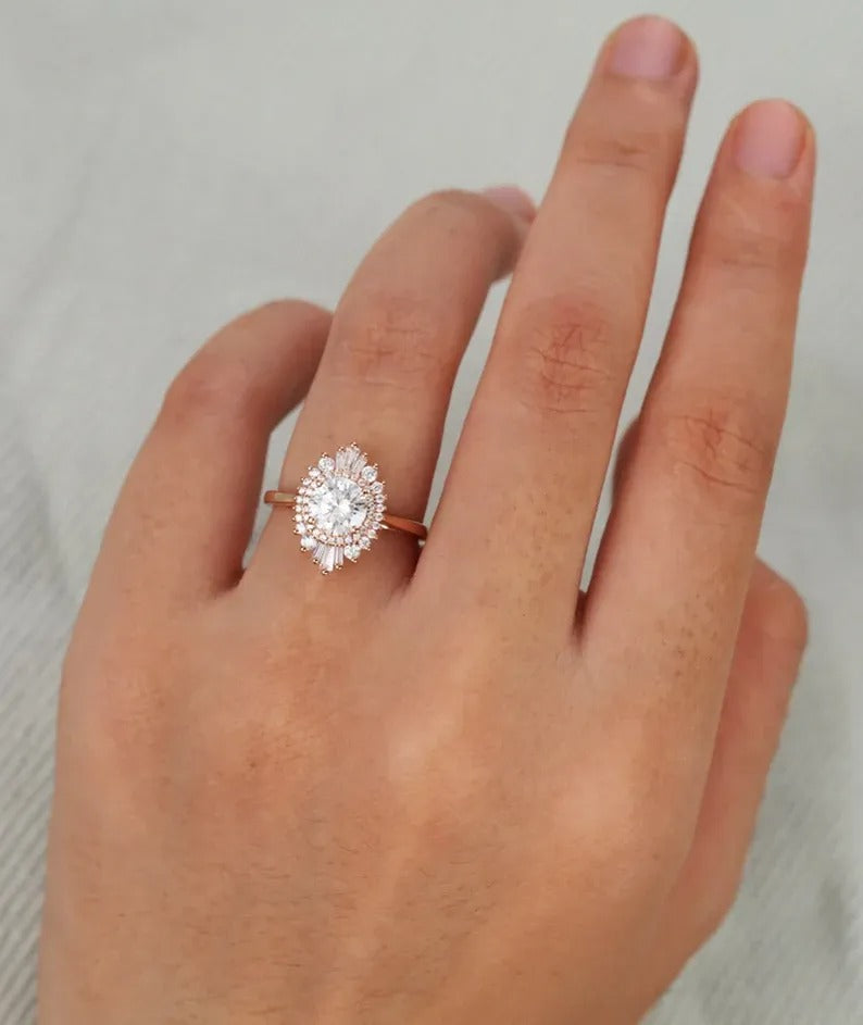 2.05 Ct Lab Grown Round Diamond Ring 14k Yellow Gold E-F Color VVS1 VS1 IGI Certified Beautiful Ring