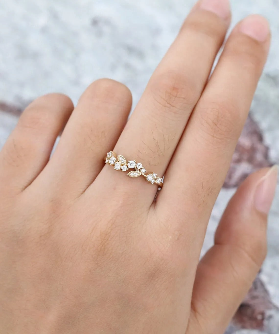 0.31 Ct Lab Grown Round Diamond 14k Yellow Gold E-F Color VVS1 VS1 IGI Certified Single Band