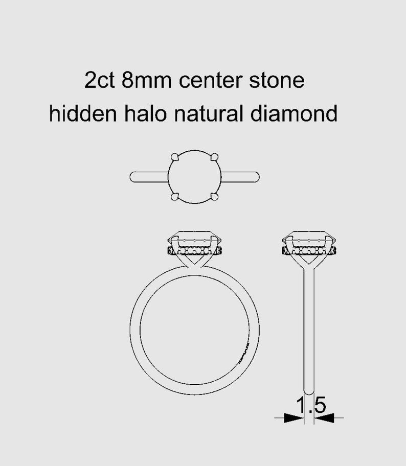 2.10 Ct Lab Grown Diamond Ring 14k Rose Gold Ring E-F Color VVS1 VS1 IGI Certified