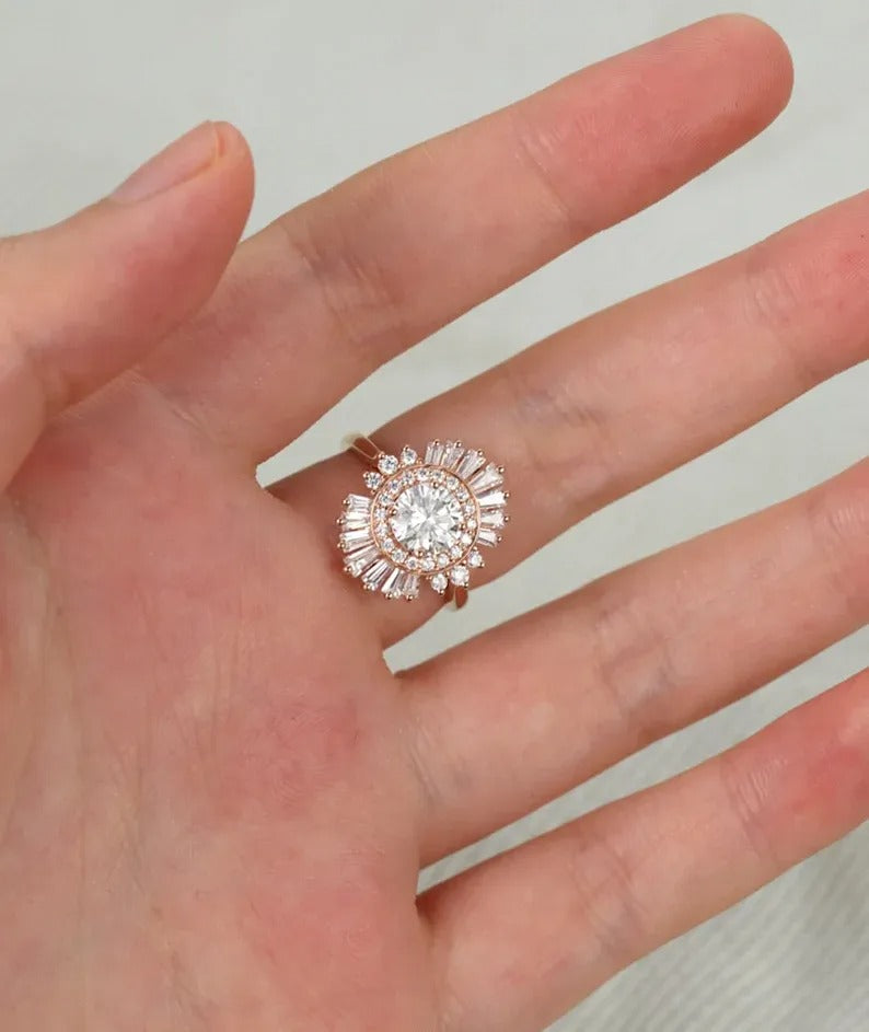 3.00 Ct Lab Grown Round Diamond Engagement Ring 14k White Gold E-F Color VVS1 VS1 IGI Certified