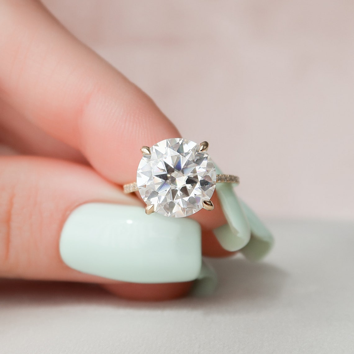 1.9 Ct Lab Grown Diamond Ring 14k Gold Ring E-F Color VVS1-VS1 IGI Certified Jewelry