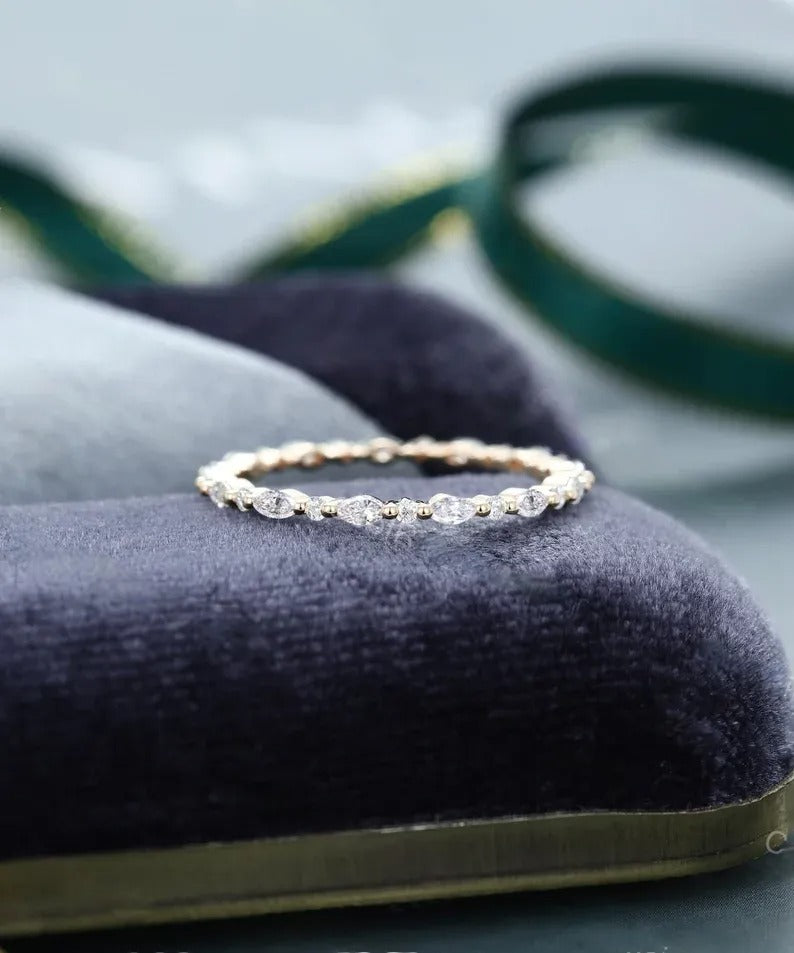 0.50 Ct Lab Grown Diamond 14k Rose Gold E-F Color VVS1 VS1 IGI Certified Single Band