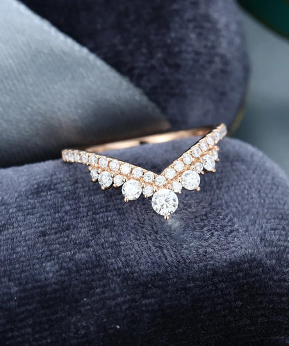 0.45 Ct Lab Grown Round Diamond 14k Rose Gold E-F Color VVS1 VS1 IGI Certified Single Band