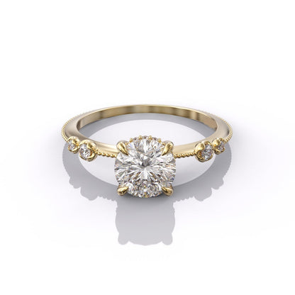 2.00 Ct Lab Grown Round Diamond Engagement Ring 14k Rose Gold E-F Color VVS1 VS1 IGI Certified