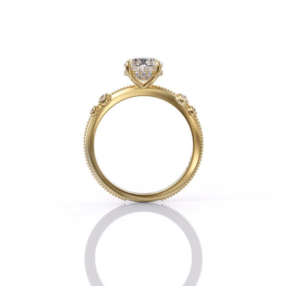 2.00 Ct Lab Grown Round Diamond Engagement Ring 14k Yellow Gold E-F Color VVS1 VS1 IGI Certified