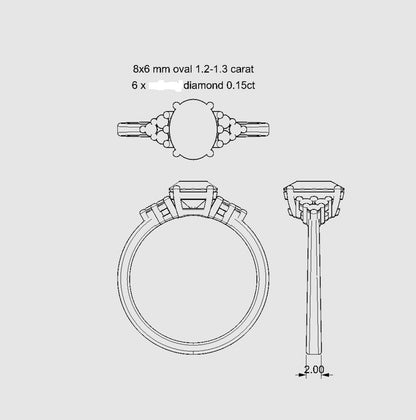 1.50 Ct Lab Grown Oval Diamond Ring 14k Rose Gold E-F Color VVS1 VS1 IGI Certified Beautiful Ring