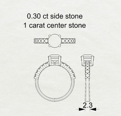 1.30 Ct Lab Grown Round Diamond Ring 14k Rose Gold Ring E-F Color VVS1 VS1 IGI Certified