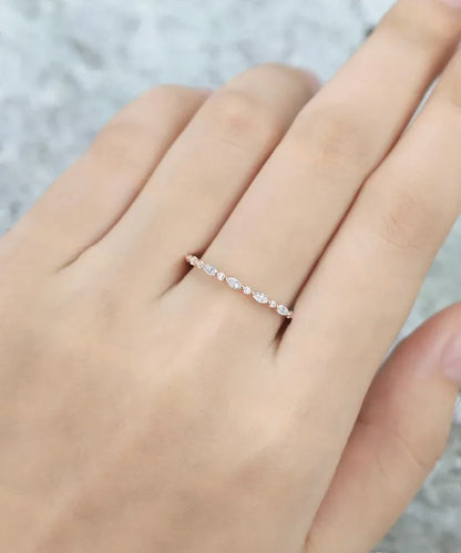 0.50 Ct Lab Grown Diamond 14k Rose Gold E-F Color VVS1 VS1 IGI Certified Single Band